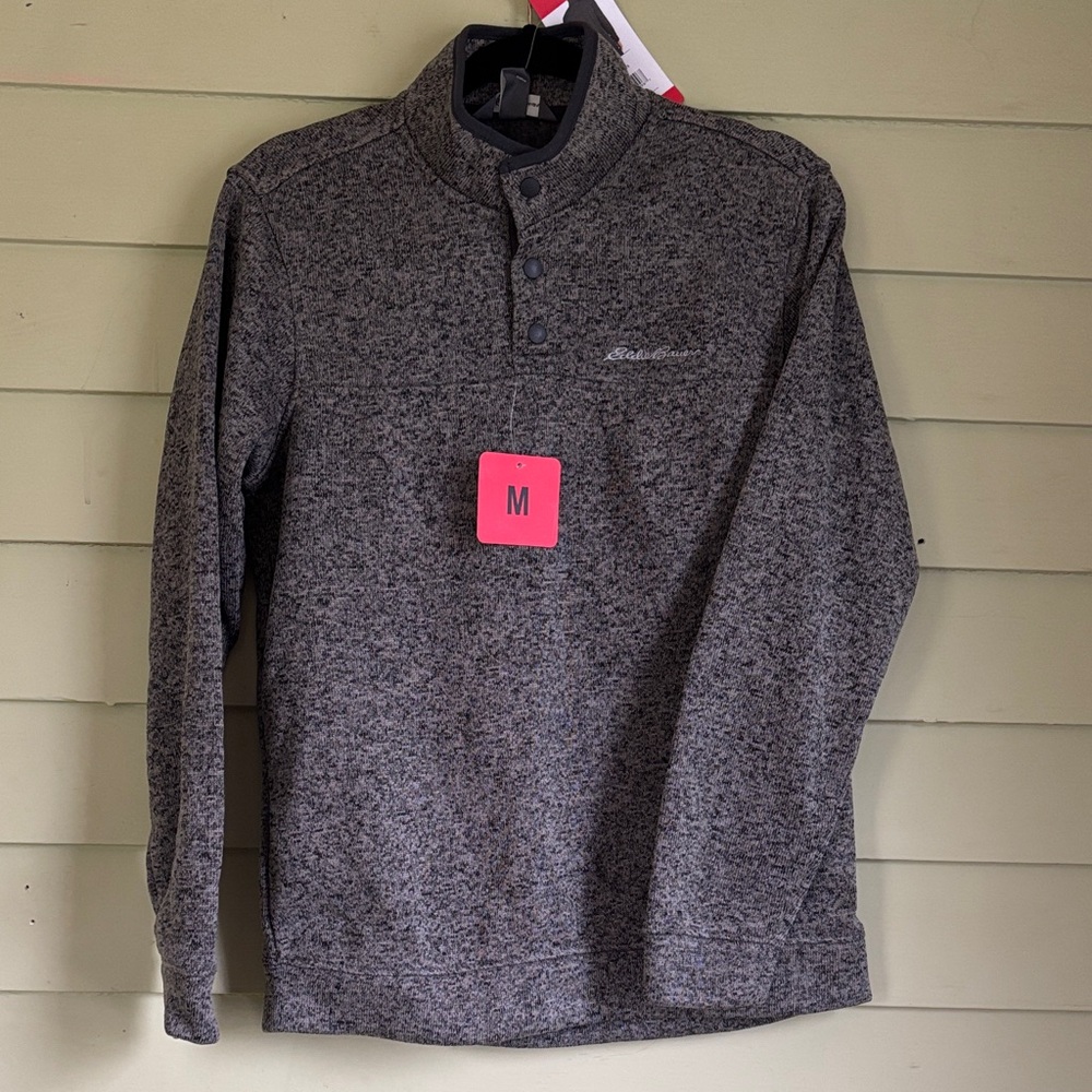 Eddie Bauer Charcoal Snap-Front Pullover Jacket